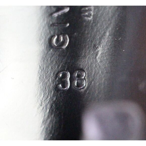 Givenchy BLACK GENUINE LEATHER SUEDE HIGH HEEL POINTED CLASSIC PUMP SHOES Sz 38 - Picture 12 of 13